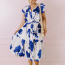 French Riviera Floral Midi in White Curves Image - 1