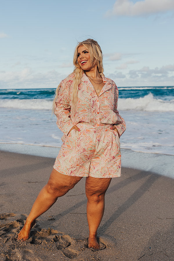 Summer Mirage Eyelet Shorts Curves Image - 4