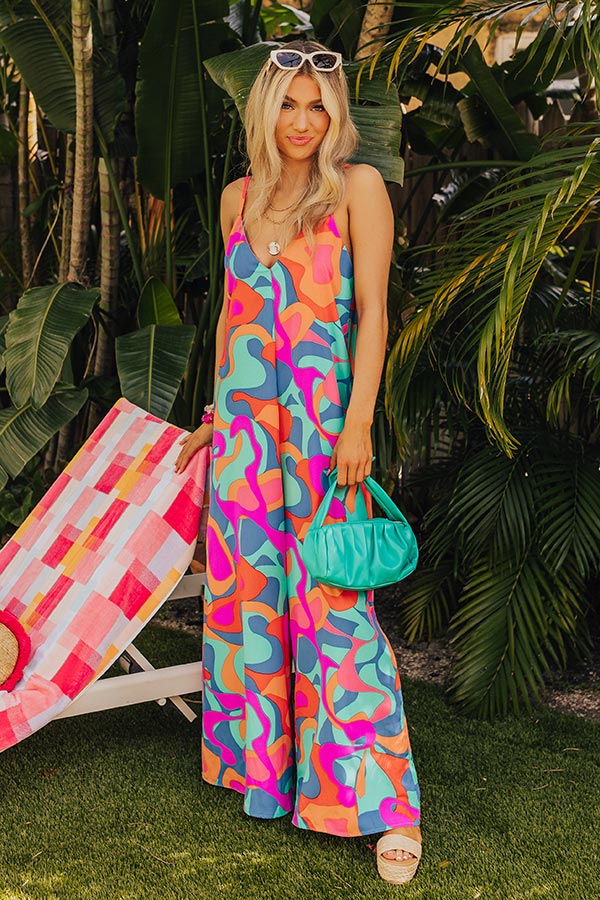 Tulum Dreaming Jumpsuit in Turquoise Image - 1