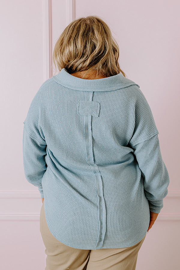 Coffee Run Cutie Shift Top in Sky Blue Curves Image - 4