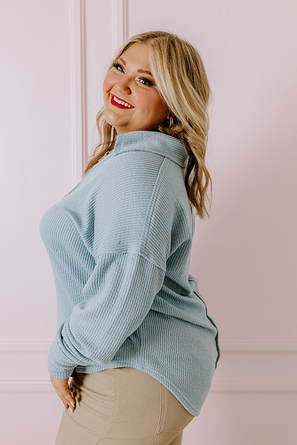 Coffee Run Cutie Shift Top in Sky Blue Curves Image - 3