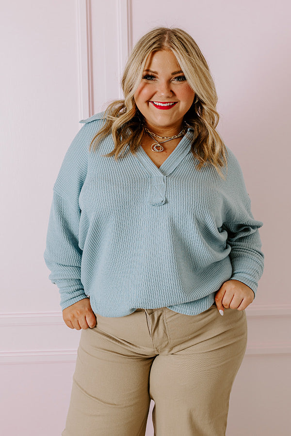 Coffee Run Cutie Shift Top in Sky Blue Curves Image - 5