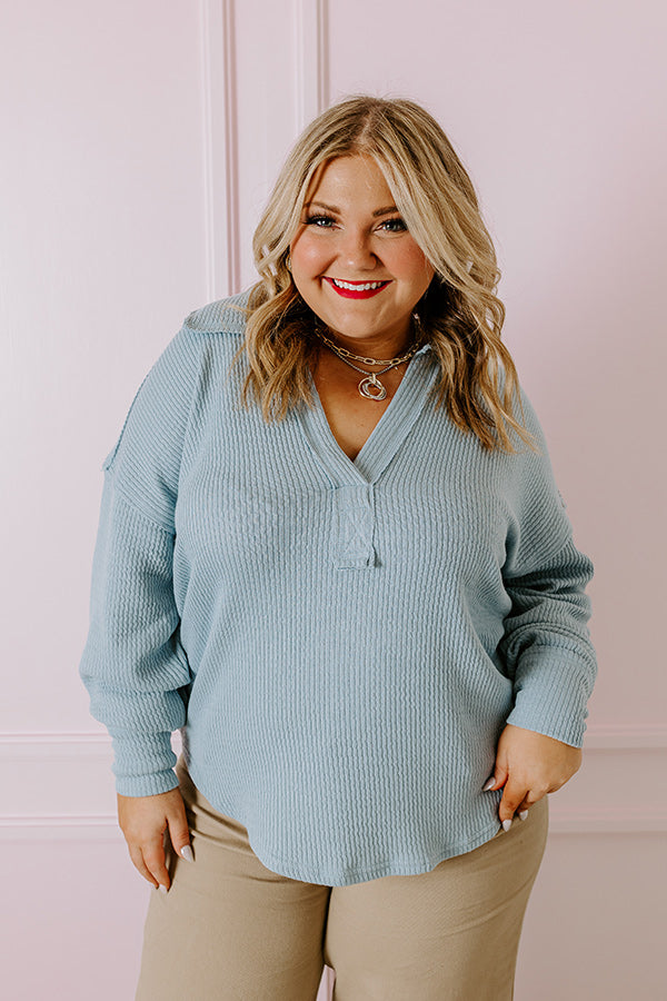 Coffee Run Cutie Shift Top in Sky Blue Curves Image - 1