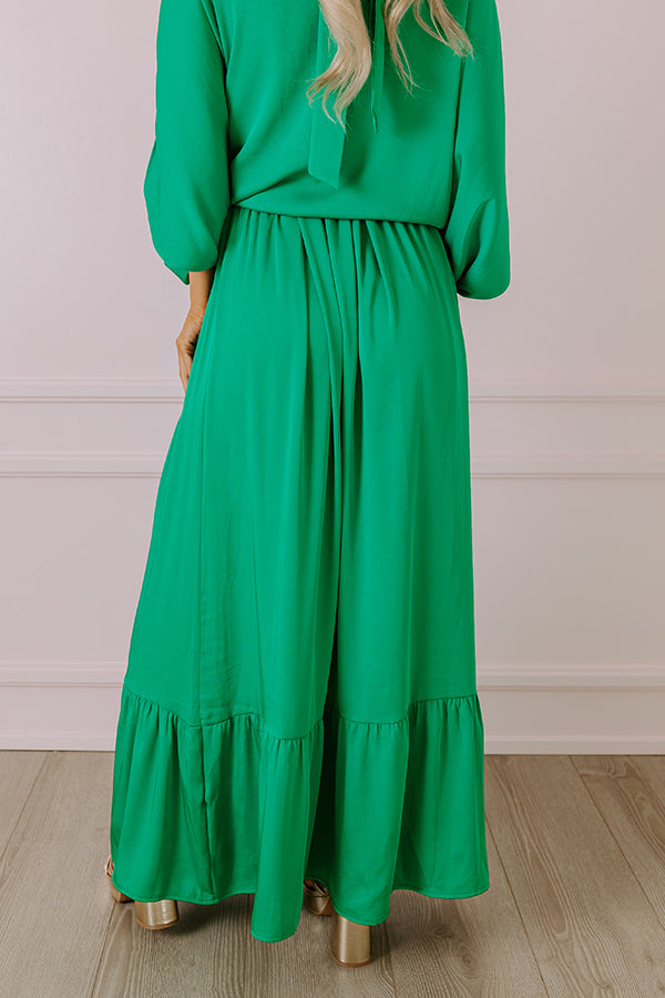 Resort Radiance Maxi Skirt in Green Image - 4