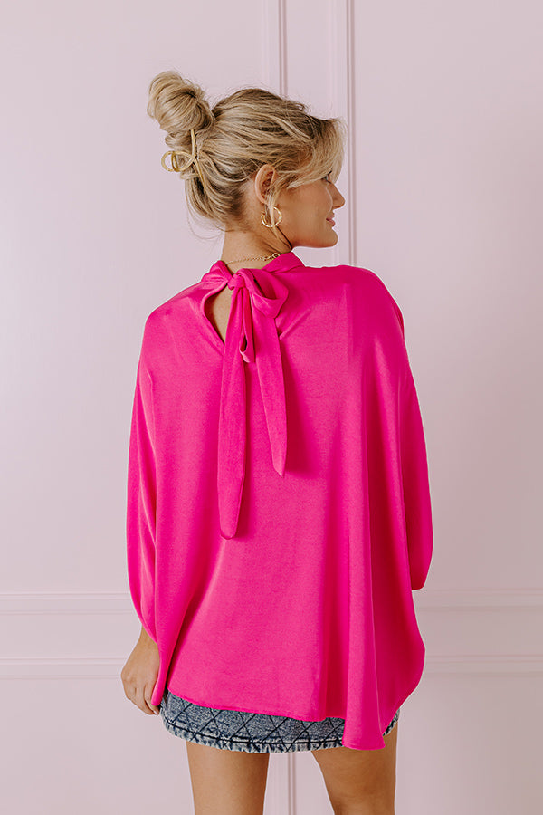 With You Always Shift Top in Hot Pink Image - 4