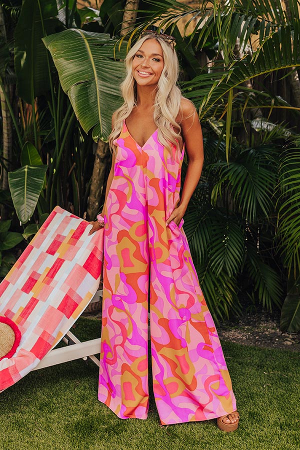 Tulum Dreaming Jumpsuit in Pink Image - 2