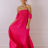 Seaside Chic Smocked Maxi In Hot Pink Image - 1