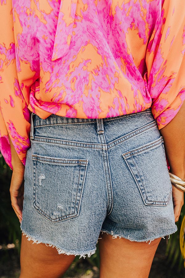 Just USA Anayeli High Waist Distressed Shorts Image - 4