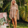 Coral Cove Cabana Crochet Cover Up in Taupe Image - 1