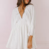 Around The Block Babydoll Dress In White Image - 1