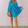 Around The Block Babydoll Dress In Blue Image - 1
