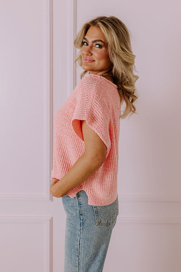 Vacay Ready Knit Top in Pink Image - 4