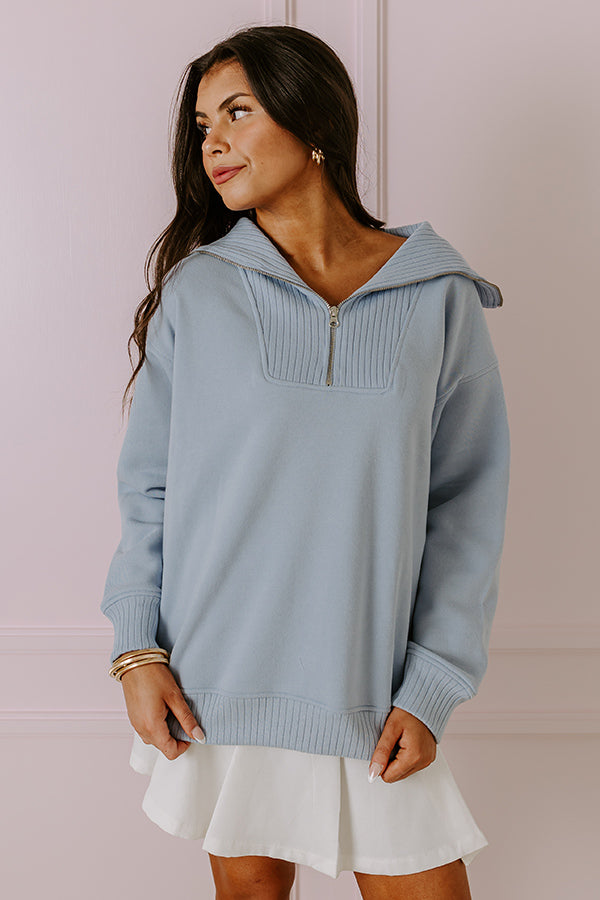 Fresh Breeze Sweatshirt in Sky Blue Image - 2