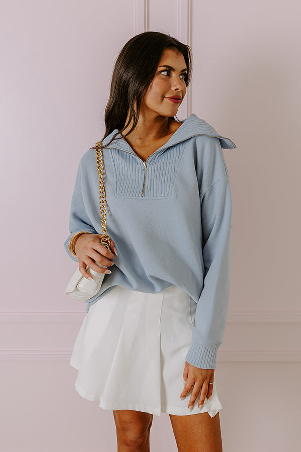 Fresh Breeze Sweatshirt in Sky Blue Image - 1