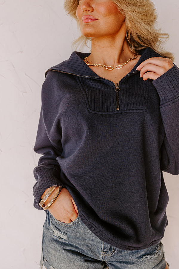 Fresh Breeze Sweatshirt in Navy Image - 2