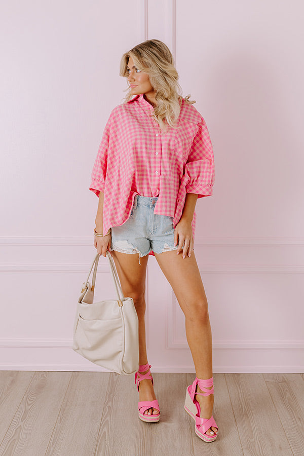 Vacay Ways Oversized Button Up Image - 2