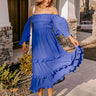Toes In The Sand Smocked Midi In Royal Blue Image - 1