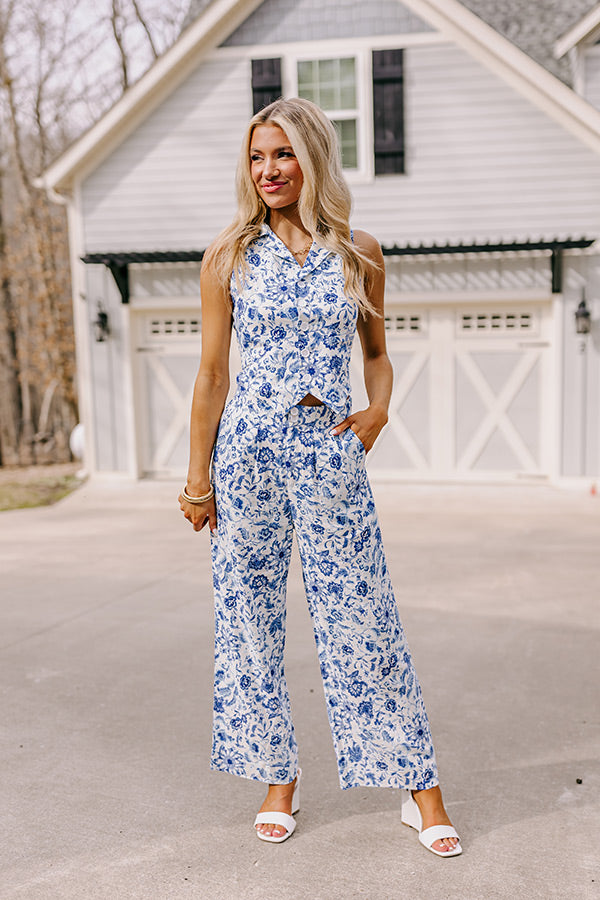 Summer Soiree High Waist Linen-Blend Pants