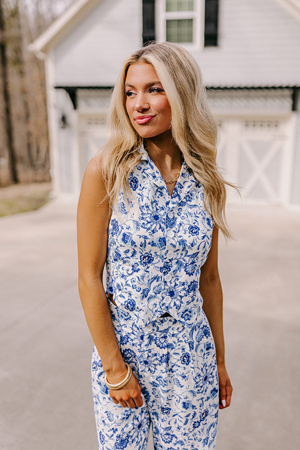 Summer Soiree Linen-Blend Top Image - 1