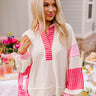 Holding Hands Sweatshirt in Cream Image - 1