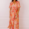 Floral Flair Midi In Coral Image - 1