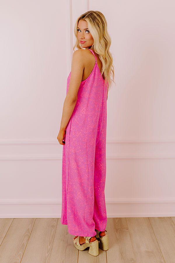 Casually Chic Floral Jumpsuit in Violet Image - 4