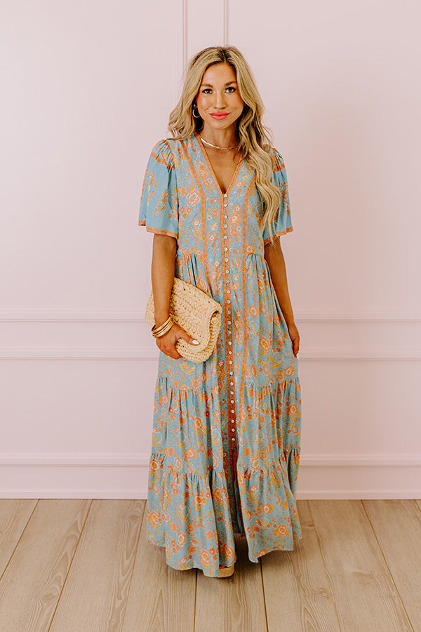 Soho Stroll Floral Midi in Airy Blue Image - 4