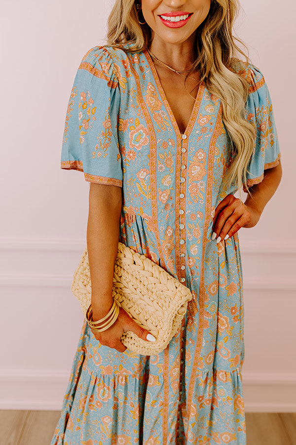 Soho Stroll Floral Midi in Airy Blue Image - 5