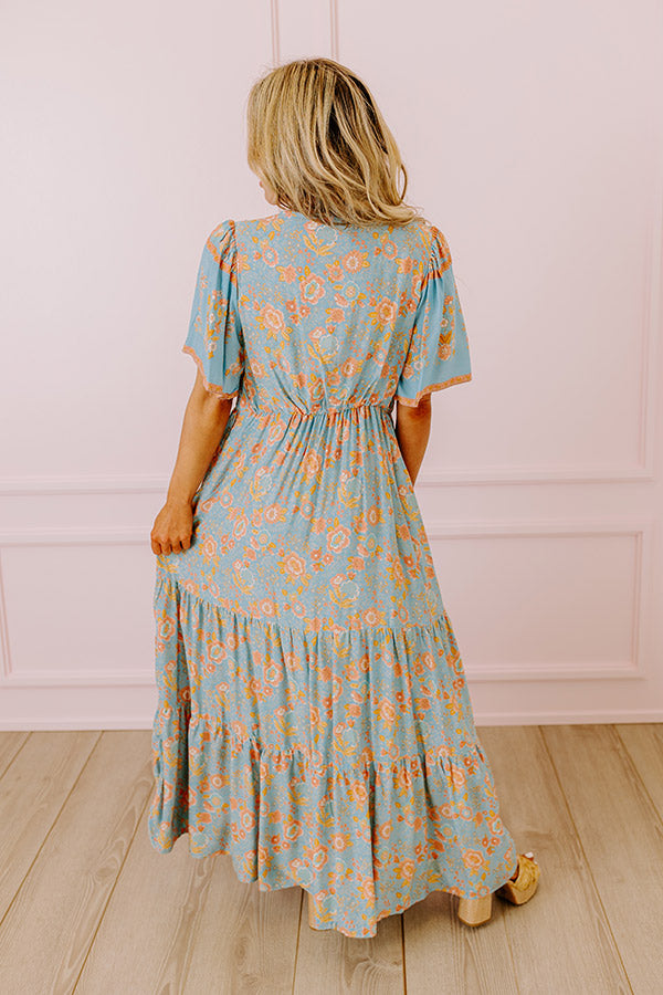 Soho Stroll Floral Midi in Airy Blue Image - 2