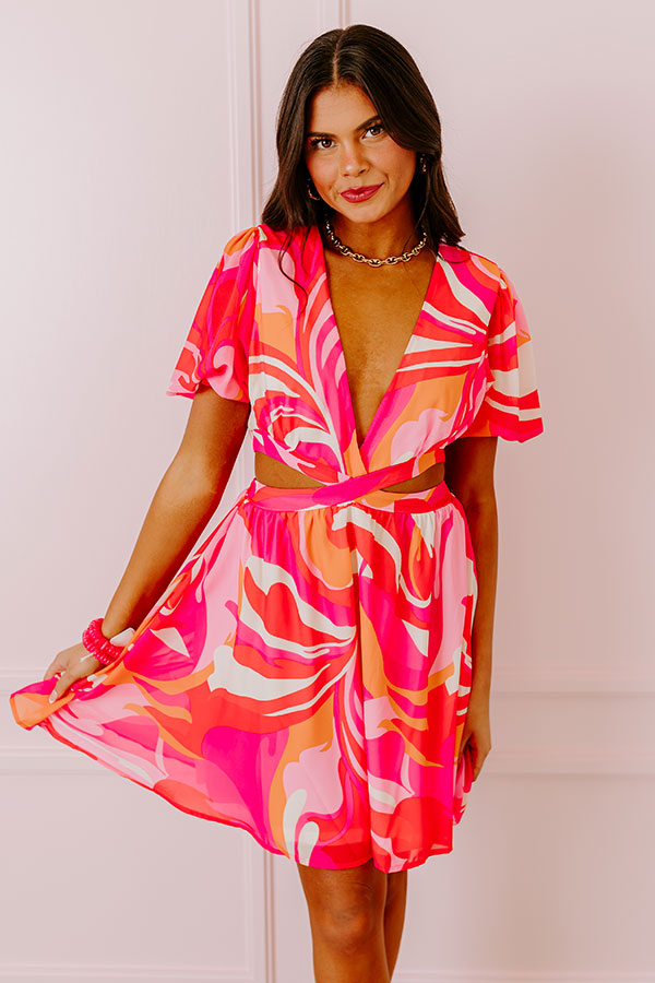 Flirtatious Flair Cut Out Mini Dress Image - 2