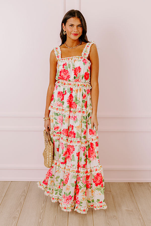 Floral Fantasy Ruffle Maxi Image - 1