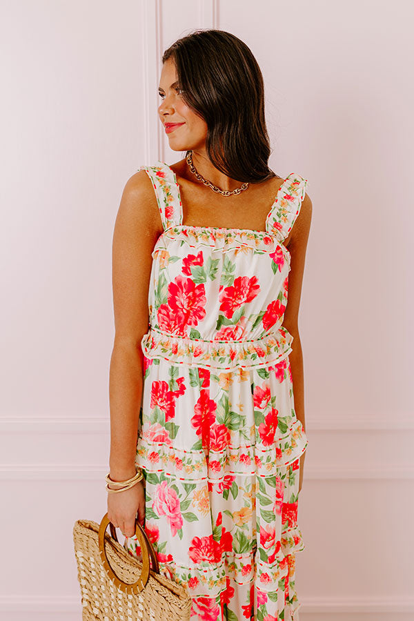 Floral Fantasy Ruffle Maxi Image - 2
