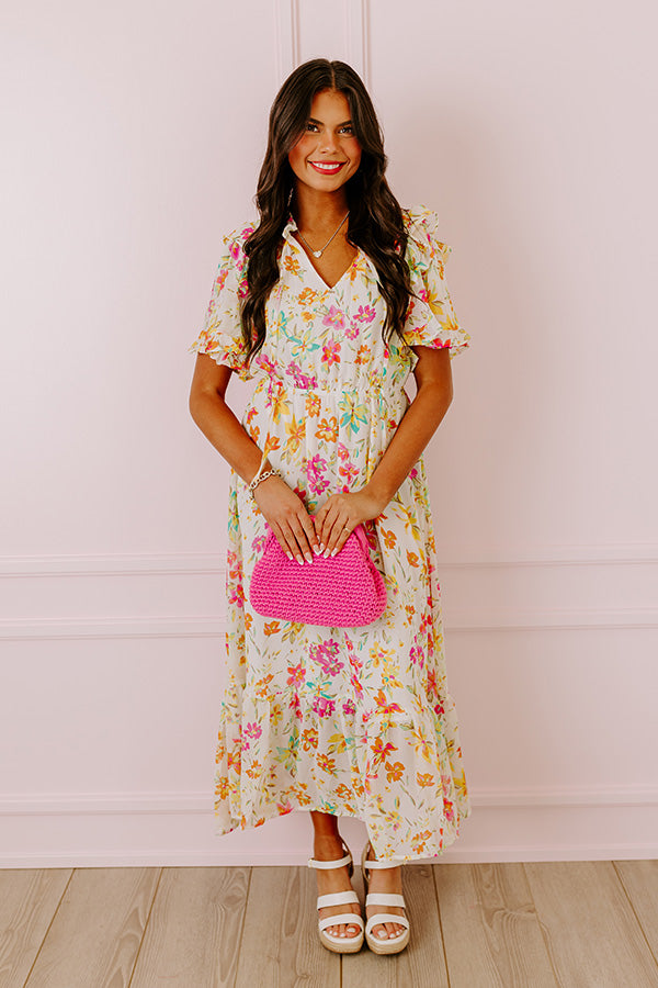 Floral Flair Midi In Ivory Image - 1