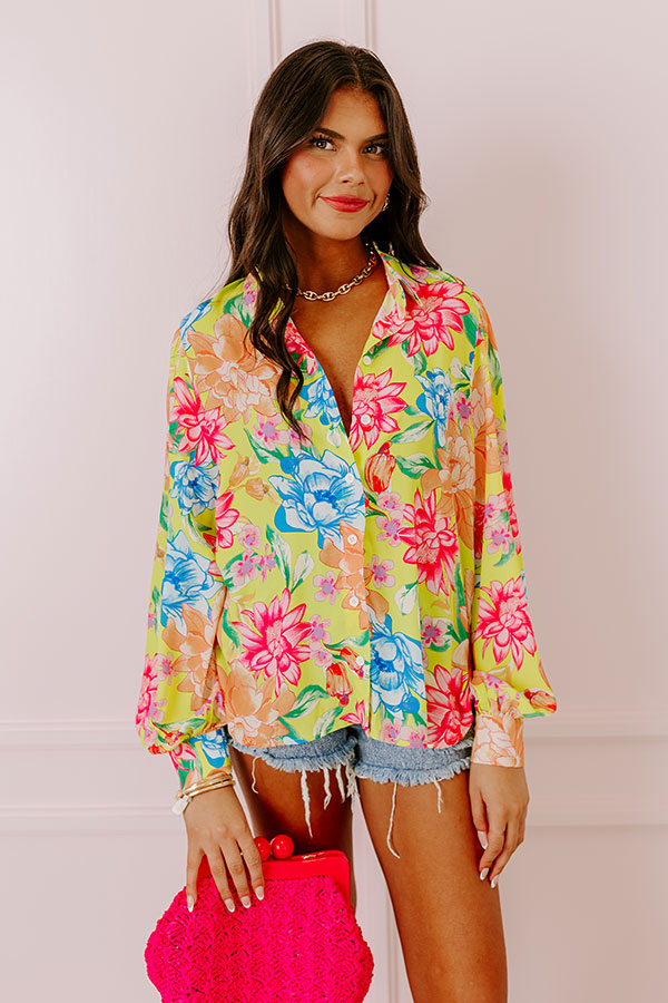 Summer Mirage Floral Button Up Image - 1