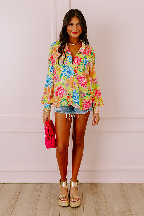 Summer Mirage Floral Button Up Image - 2