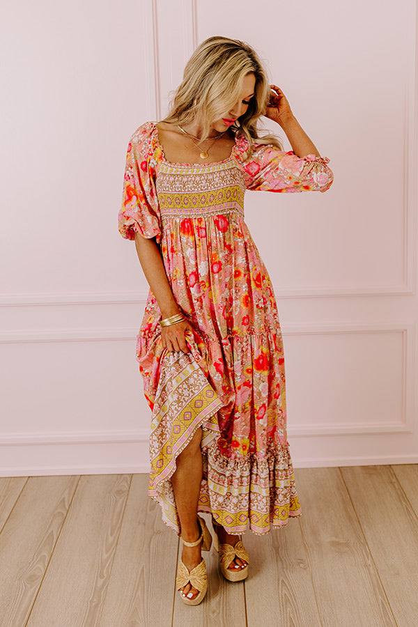 Sips And Smiles Floral Midi Image - 1