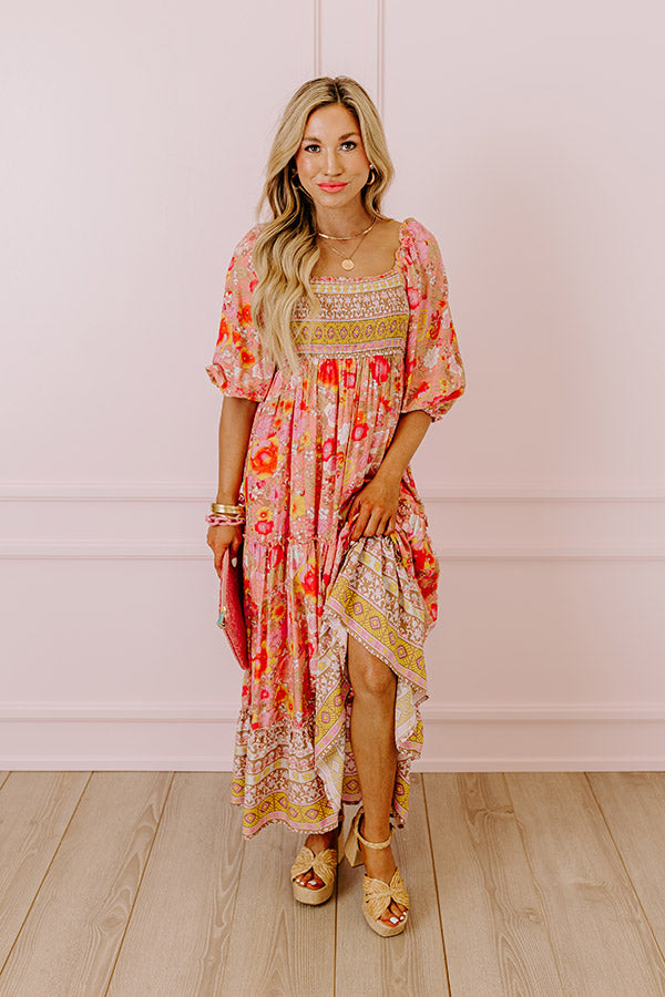 Sips And Smiles Floral Midi Image - 2