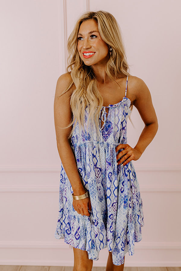 Tropicana Trendsetters Babydoll Mini Dress in Periwinkle Image - 5