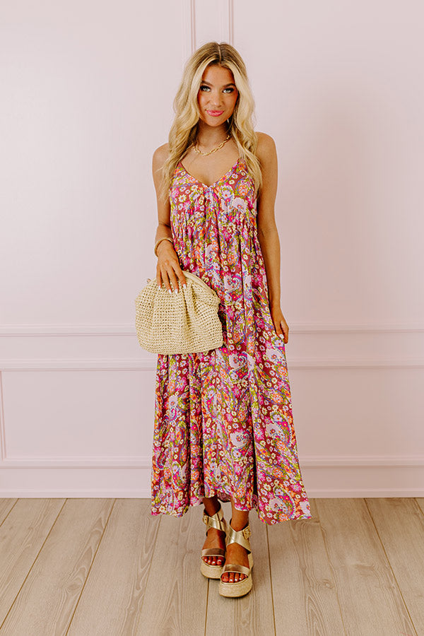 Fresh Take Floral Maxi In Purple Image - 1