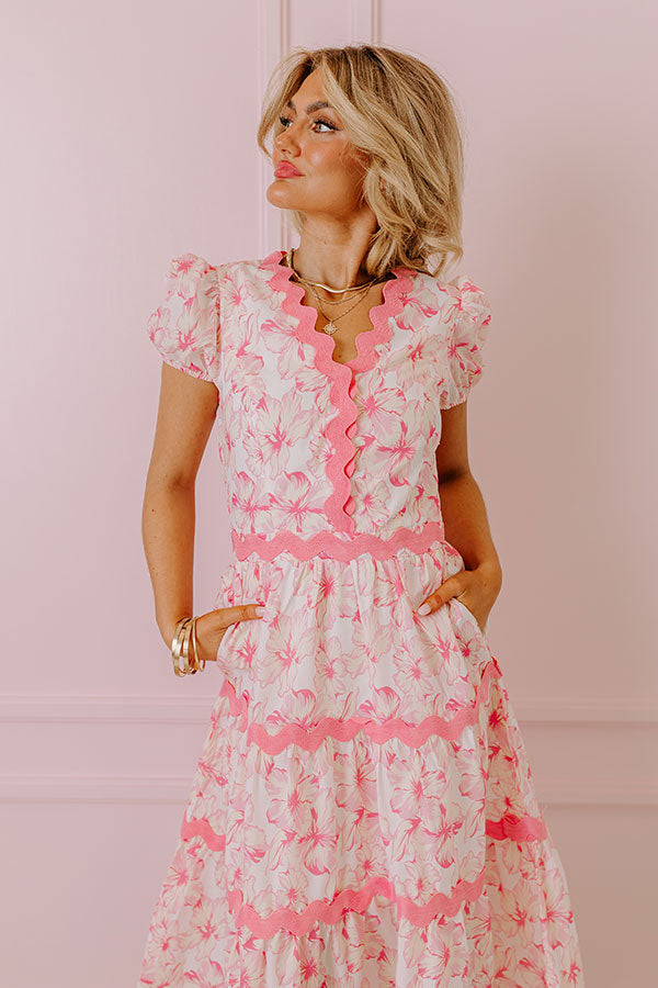 Garden Party Ready Floral Midi in Pink Image - 2