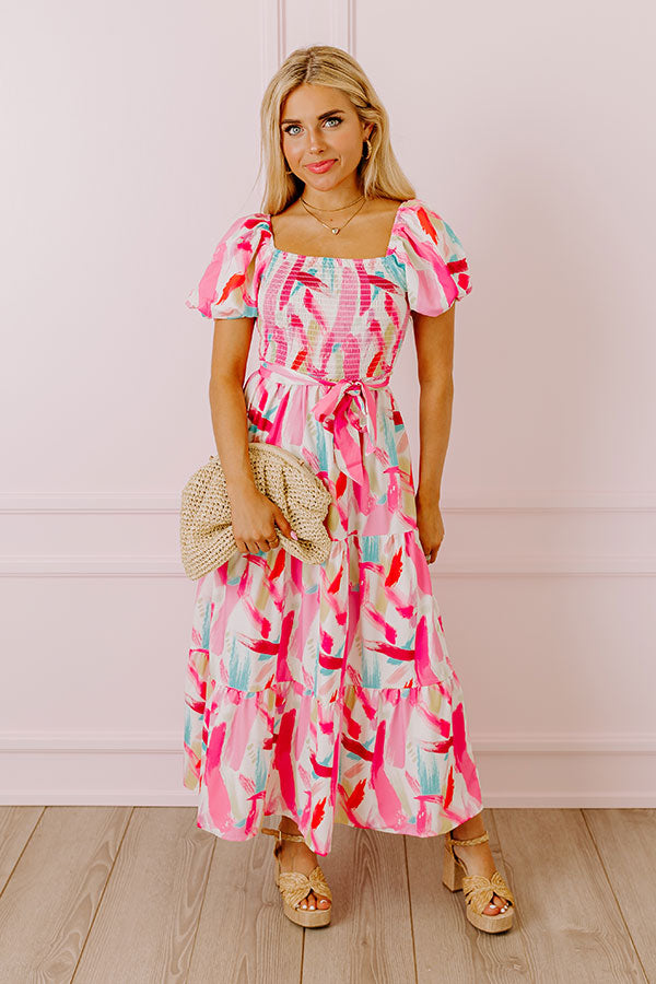 Brighter Days Smocked Midi Image - 1