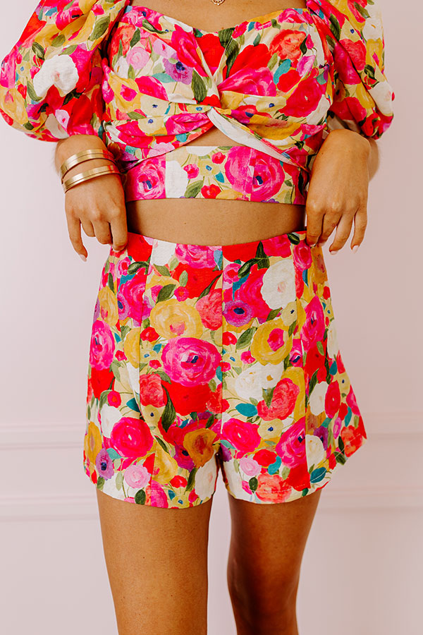 Pocket Full Of Roses High Waist Shorts Image - 2