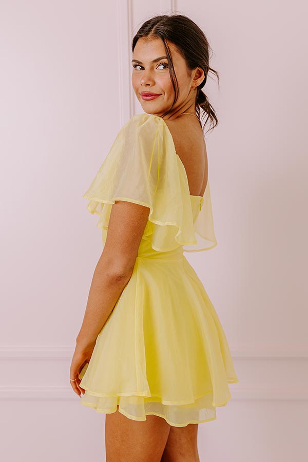 Spring Fling Organza Romper in Yellow Image - 4