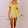 Spring Fling Organza Romper in Yellow Image - 1