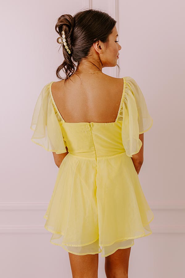 Spring Fling Organza Romper in Yellow Image - 5