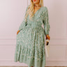 Farmers Market Meetup Floral Midi in Pear Curves Image - 1