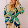 Happy Hour Meetup Romper in Navy Curves Image - 1