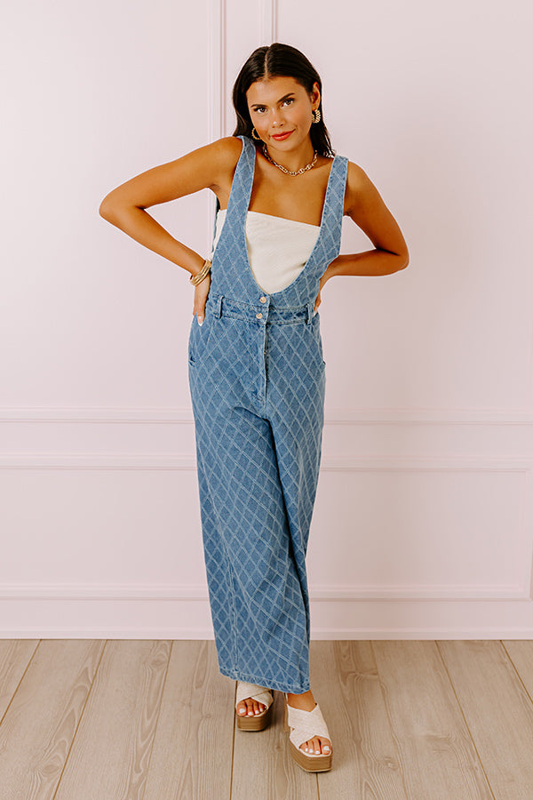 Farmers Market Stroll Denim Jumpsuit Image - 4