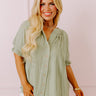 Ocean Breeze Shift Top in Sage Curves Image - 1