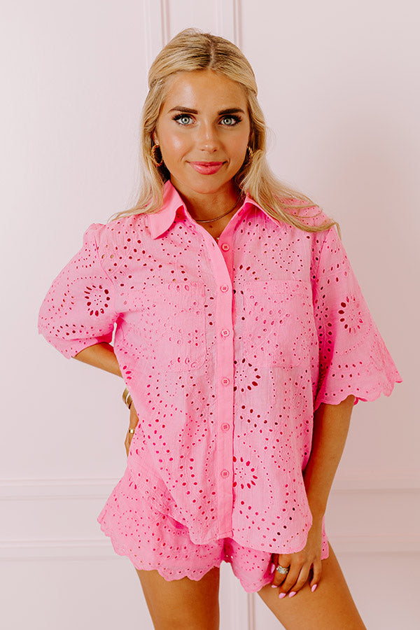 Vacay All Day Eyelet Top Image - 3